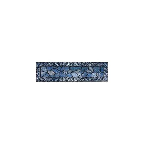 Stufenmatte ANDIAMO "Outdoor, 2er Set", blau, B:24cm H:6mm L:90cm, Obermaterial: 100% Gummi, Teppiche, Outdoor-Stufenmatten, Stein Motiv, Gartenbereich, Außenbereich
