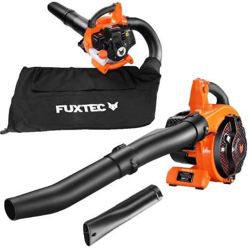 FUXTEC 4in1 Laubsauger FX-LBS126 - Laubbläser | Laubhäcksler | 4,6Kg | 26ccm | 0,7KW | 2-Takt| 450ml Tankinhalt | 45L Fangkorb