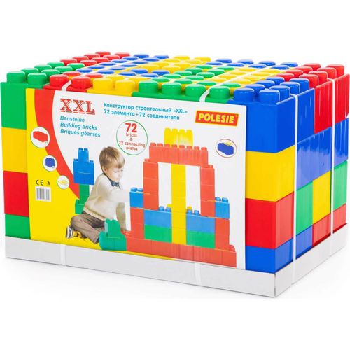 Polesie 68040 Bauklötze XXL 72el. + Bauklotzhalter