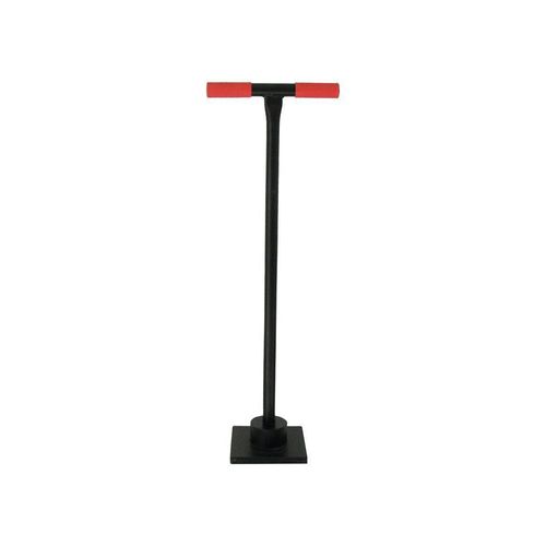 Erd-/Betonstampfer L.200mm B.200mm m.rotem Kunststoff,T-Griff Stahl,lack.