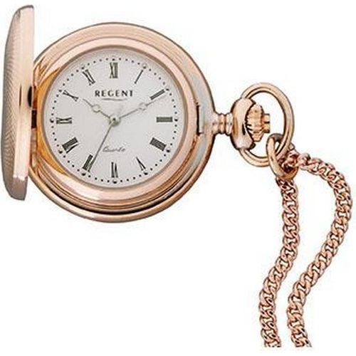 Regent Umhängeuhr ohne Kette P-761 rosé vergoldet Quarz analog