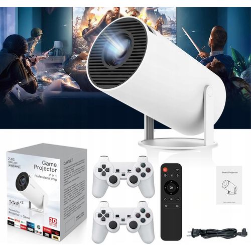 Android 11 P30Max Projektor Mit 2 Game Pads Und Smart Tv Netflix Youtube