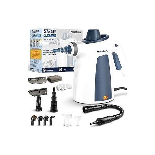 Dampfreiniger,Handdampfreiniger für das Haus Mehrzweck mit 14-teiligem Zubehör,3 Bar Dampfdruck 350ML 1200W chemikalienfreier Dampfreiniger,Reinigung von Küche,Böden, Fliesen, Sofas