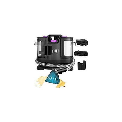 Polsterreiniger Gerät Nassauger, 450W 12kPa Teppichreiniger Waschsauger, Nasssauger Polsterreiniger, Kompakter Teppichreiniger und Textilreiniger – Waschsauger für Teppich, Polster (Purple)