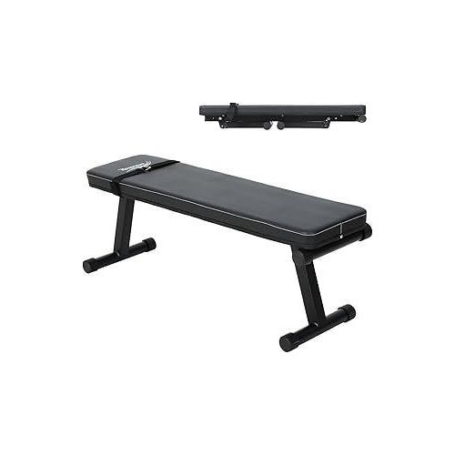 Flachbank Hantelbank klappbar, Trainingsbank schrägbank Bankdrücken bank sit up bank für zuhause, bis 150kg