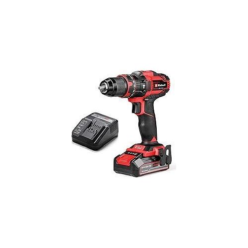 Einhell Akku-Schlagbohrschrauber TE-CD 18/44 Li-i (1x2,5Ah) Power X-Change (18 V, 44 Nm, Schlagbohrfunktion, 13 mm Metallbohrfutter, 2-Gang, inkl. 2,5 Ah Akku & Ladegerät)