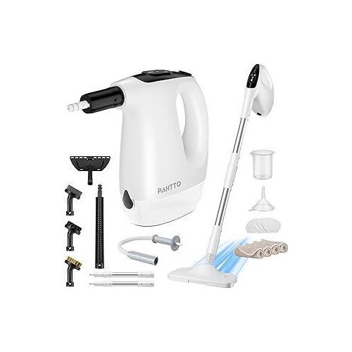 Dampfreiniger multifunktional, Reinigungsmaschine Bodenreiniger mit 17 Zubehörteilen und 500-ml-Wassertank, 3-stufiger Handdampfreiniger und Dampfmop, für Küche, Böden, Fliesen, Sofa, Auto