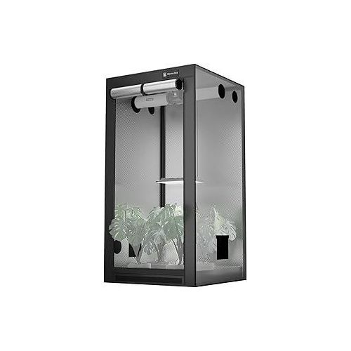 Growzelt 90x90x180 cm, Lichtdichte Gewächshaus, 1680D Hohe Reflektivität Mylar, Growbox mit abnehmbarem Bodentablett
