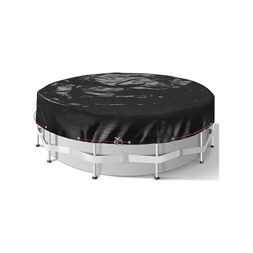 Pool Winterabdeckung für Pools Ø 460-500 cm, poolabdeckung Winter aus 200g/m² PE Material, poolabdeckung rund für Sommer & Winter, Ø 560 cm Pool Abdeckplane