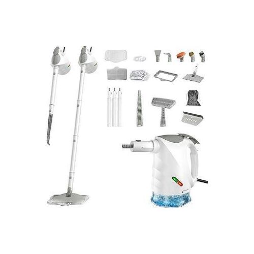 Dampfreiniger, 10-in-1 Handdampfreiniger, 15S Schnelle Aufheizung Dampfwischer, 450 ml Druck-Mehrzweckdampfreiniger, 1500 W, chemikalienfreier für den Heimgebrauch, Reinigung von Böden, Fliesen, Fenst