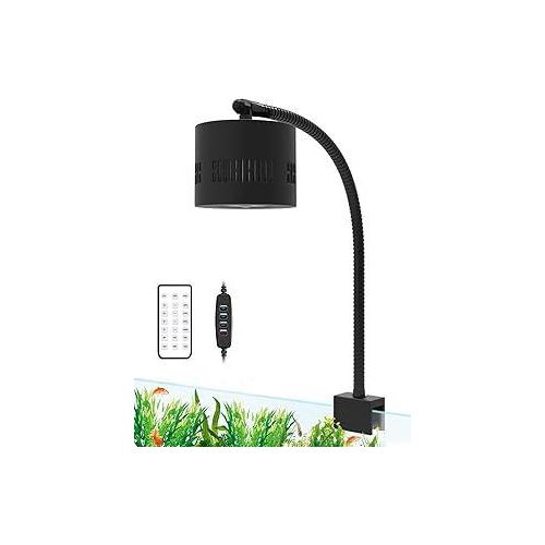 Lominie Aquarium Led Beleuchtung, Dimmer Control 0-100% Helligkeit 70W Pflanzen Aquarium Beleuchtung, Asta120 Clamp Clip Aquarium Lampe für Süßwasser Refugium Algen Aquarium