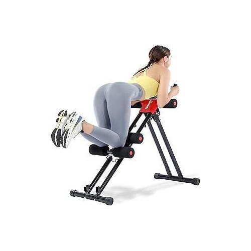 GUUG Bauchmuskeltrainer Bauchtrainer für Zuhause: Bauch Trainingsgerät Klappbar Bauchmuskeltraining Gerät Fitness Bauchtraining Abdominalmaschine Home Gym Equipment für Zuhause Männer Frauen