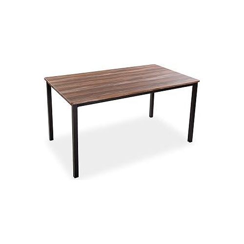 Versa Amaia Esstisch für Küche, Terrasse, Garten oder Esszimmer, Maßnahmen (H x L x B) 76 x 80 x 140 cm, Holz und Metall, Farbe: Schwarz