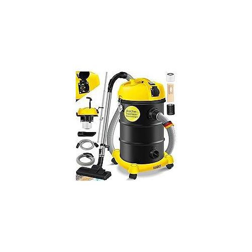 MASKO6IN1 Industriestaubsauger Staubsauger Nass Trocken Sauge Aschesauger 2300W + Steckdose? Blasfunktion ? Trocken-Saugen & Nass-Saugen | Industrie-Sauger mit & ohne Beutel | beutellos, Gelb