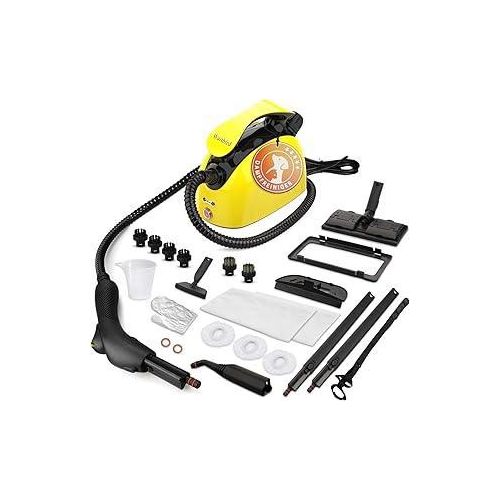 Dampfreiniger, komplett mit 21 Zubehörteilen, 248 °F Hochtemperatur, 1,1 l Wassertank, geeignet für die Reinigung von Backöfen, Teppichen, Sofas, Polstern, Spielzeug und glatten Böden.