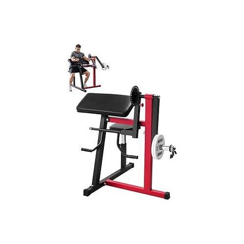 VEVOR Preacher Curl Bank, 2 in 1 Bizeps-Curlbank und Trizeps-Extension-Maschine, isolierte Bizeps-Station mit sitzendem Arm, Krafttrainingsbank, Trainingsgerät für das Heim-Fitnessstudio