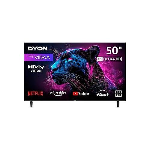 DYON Movie Smart 50 VX - 50 Zoll (126 cm) 4K UHD Smart TV mit Triple Tuner (DVB-C/-S2/-T2), App Store, Prime Video, Netflix, YouTube, DAZN, Disney+, waipu.tv, Hotelmodus