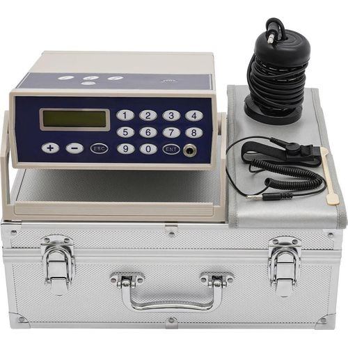 Ionen-Fußbadgerät - Elektrisches Detox-Fußspa - Digitales Display - Handgelenkband - 1,5 m Kabel - Beige