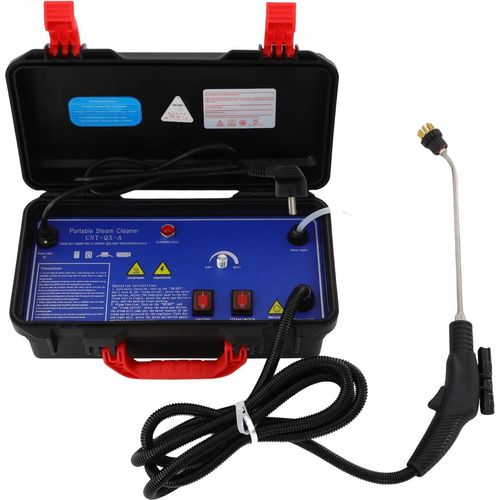 Dampfreiniger - Hochdruck-Dampfreiniger - Leistung 3000 W - Druck 2–3,5 bar - Durchfluss 0,2–2,8 l/min - 220 V EU‑Stecker - Edelstahl - Schwarz