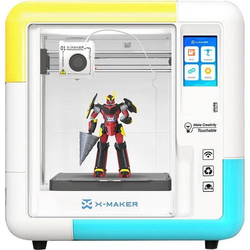 X-MAKER AI+ V4.0 - 3D-Drucker - 0,05 mm Präzision - 400 mm/s Druckgeschwindigkeit - 150×150×150 mm Bauraum - 260 °C Düsentemperatur - Rot