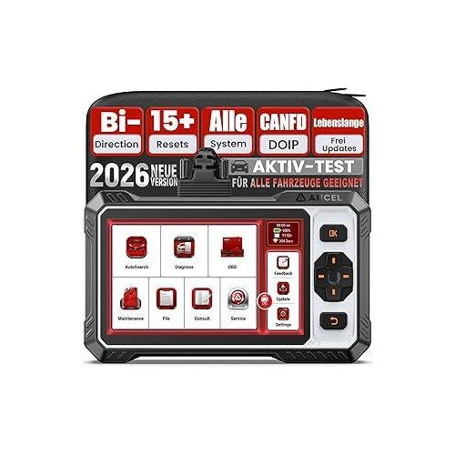 ANCEL FX6100 Bidirektionaler OBD2 Diagnosegerät, Auto Diagnosegerät mit Allen System & 15+ Resets, Diagnosegerät für Alle Fahrzeuge, Auslesegerät Auto mit 30+ Aktiven Tests und CANFD&DOIP