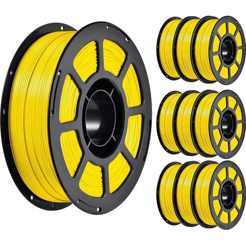 3D-Drucker Filament - 1,75 mm - Bundle mit 10 Spulen - Hohe Präzision - Hohe Zähigkeit - Für FDM-Drucker