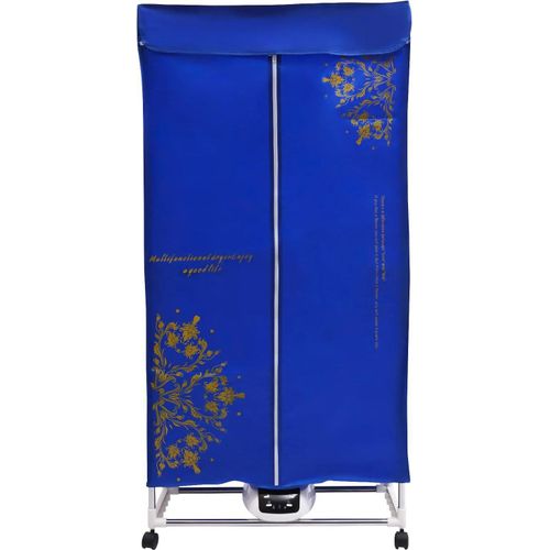 Elektrischer Kleidertrockner - Trockenschrank - 1200–1500 W - Faltbar - Fernbedienung - Tragbar - Standgerät - Edelstahl - Blau