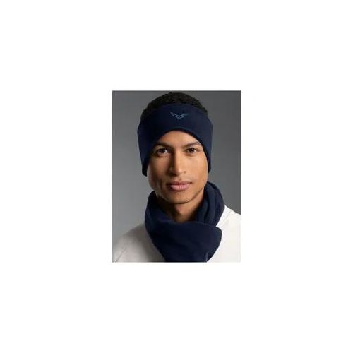 Stirnband TRIGEMA "TRIGEMA Fleecestirnband", Herren, Gr. 2, blau (navy), Kunstfaser, Mützen Stirnband