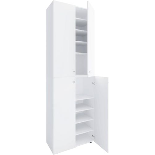 Schuhschrank LONA Weiß ca. 70x220x40cm