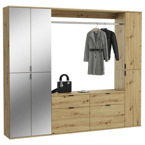 Garderobe Projekt X ca. 212x193 cm Artisan Eiche