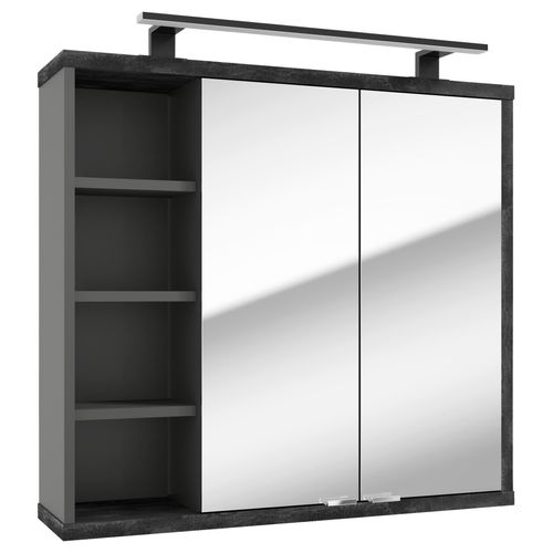 Spiegelschrank Camillo Anthrazit/Schwarz