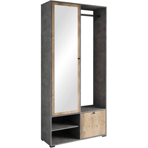 Garderobe Dino ca. 90x190 cm Anthr./Kastanie