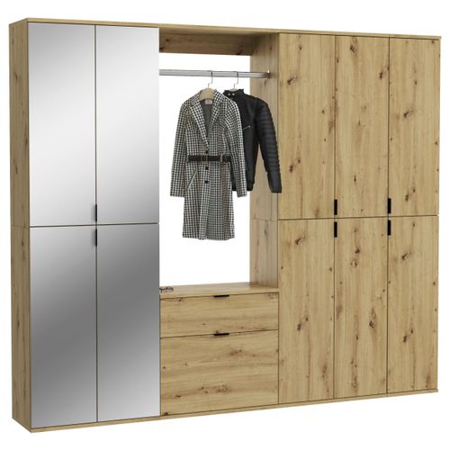 Garderobe Projekt X 4-teilig ca. 213x193 cm Artisan Eiche