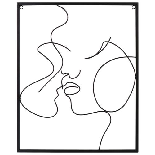 Wanddeko Lady in Schwarz