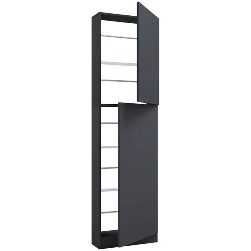 Schuhschrank FULISA Anthrazit ca. 50x180x17 cm