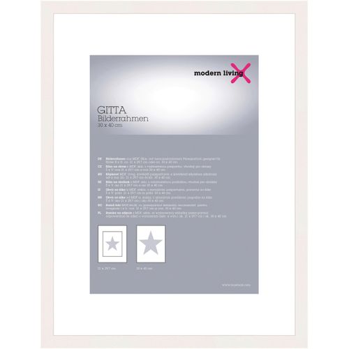 Bilderrahmen Gitta in Weiß ca. 30x40cm