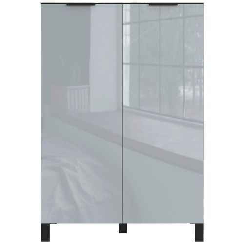 Schuhschrank Ceduna in Graphitfarben/Grau.