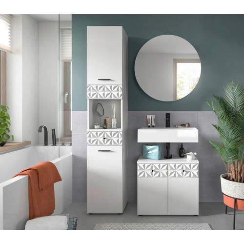 Badezimmer Prisam 3-tlg. ca. 95 cm Weiß