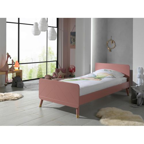 Kinderbett Billy 90x200 cm Rosa mit Lattenrost