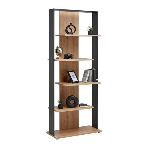 Regal Eiche Artisan/Schwarz