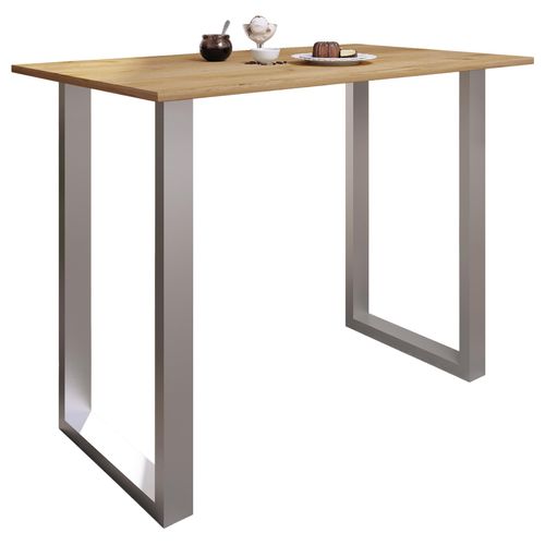 Bartisch XONA Silber/ Honigeiche ca.140x102x80cm