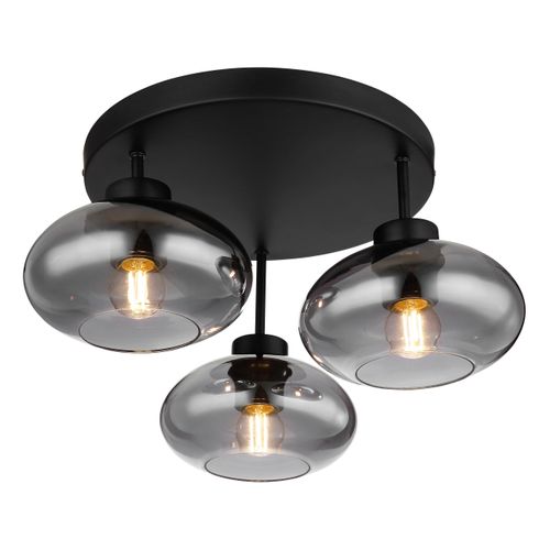 Deckenleuchte Shaun in Schwarz max. 40 Watt Deckenlampe