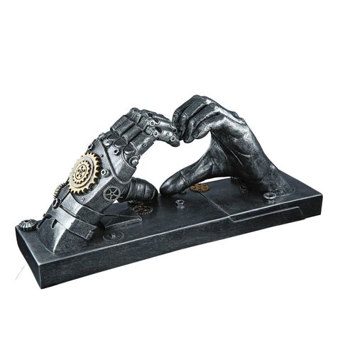 Skulptur Silberfarben