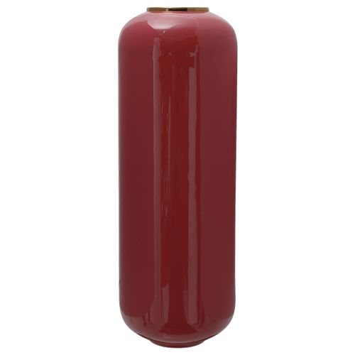 Bodenvase Art Deco Goldfarben/Koralle