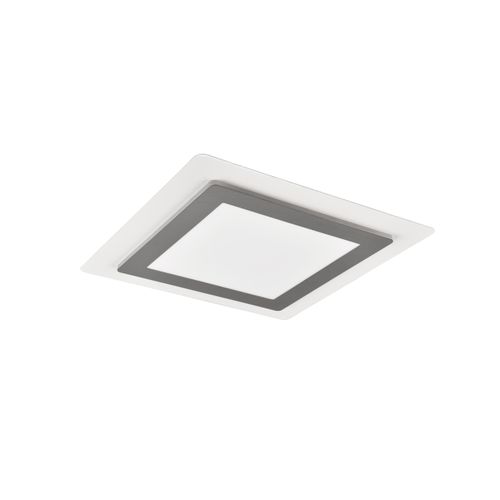 LED-Deckenfarbe Morgan in Weiß/Nickel max. 46 Watt