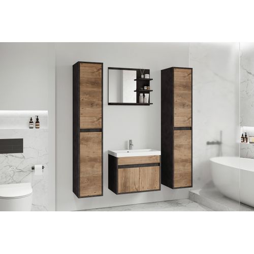 Badmöbel-Set 5-tlg. Cyprus ca. 120 cm Kastanienfarben