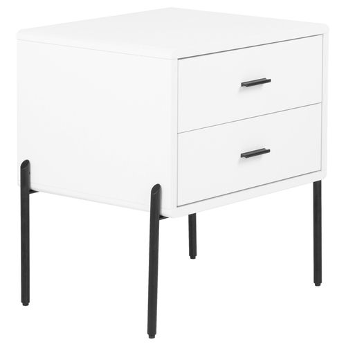 Nachttisch Pelotas Weiß/Schwarz