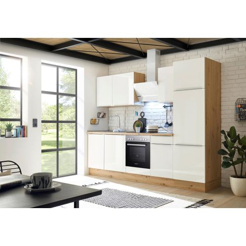 Küchenzeile mit Geräten Weiß B: ca. 280 cm