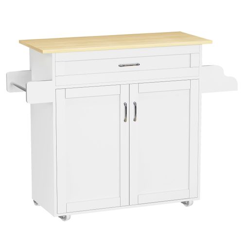 Servierwagen Pastano ca. 114x89 cm Weiß/Eiche