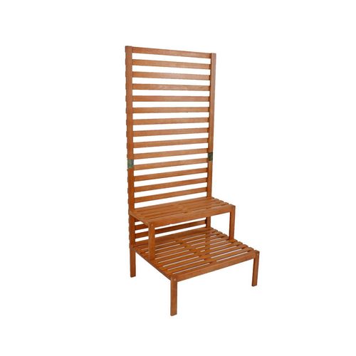 Sichtschutz mit Pflanztreppe ca.76x180x66cm Eukalyptusholz